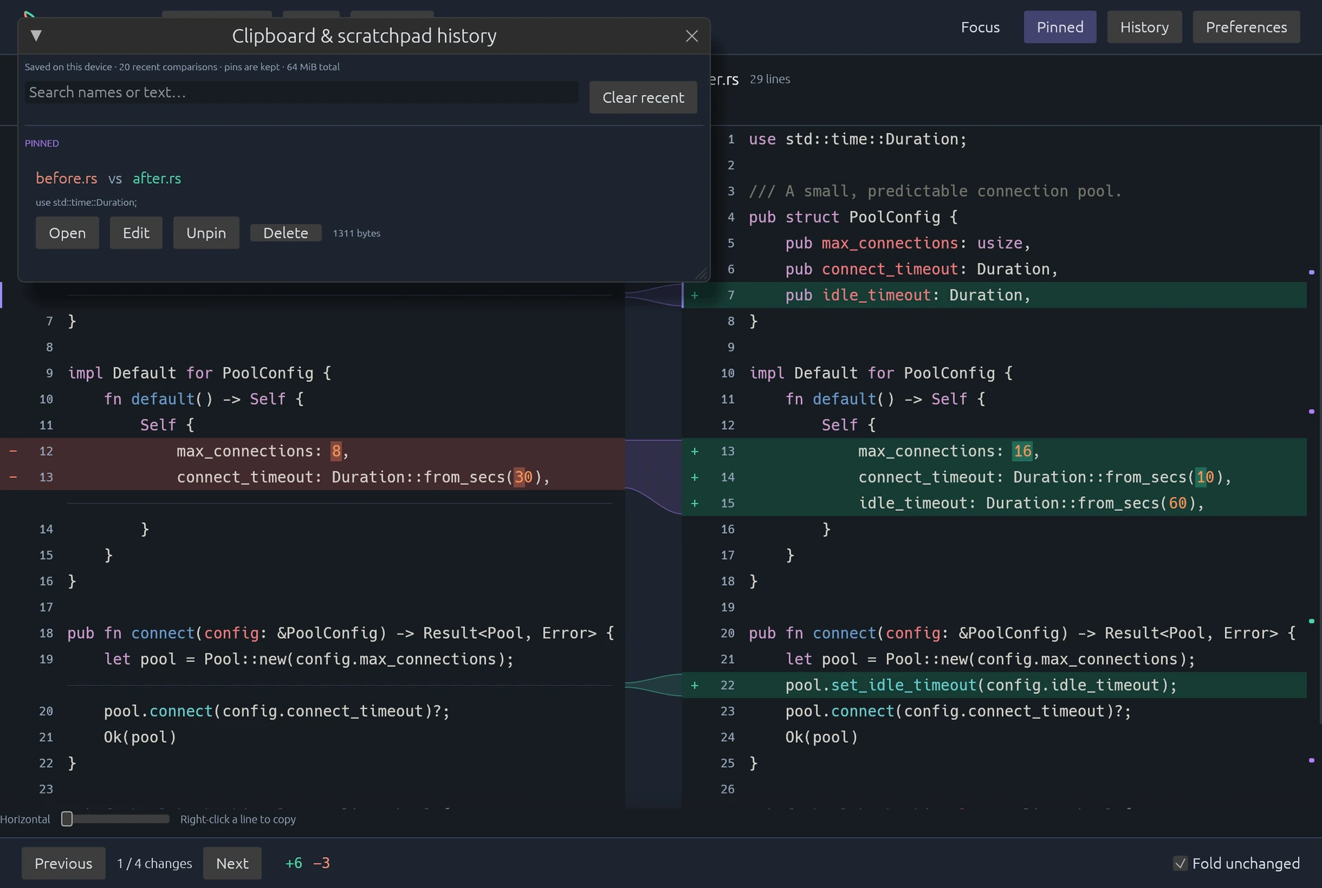 diffusion — Keep useful comparisons close